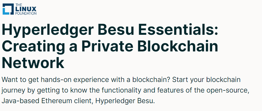 lfs176x - hyperledger besu essentials
